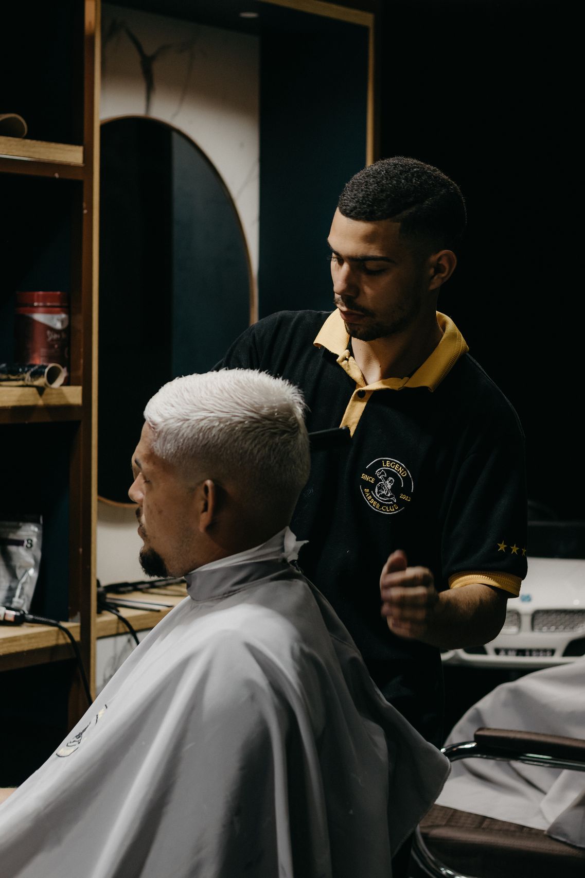 Man getting haircut